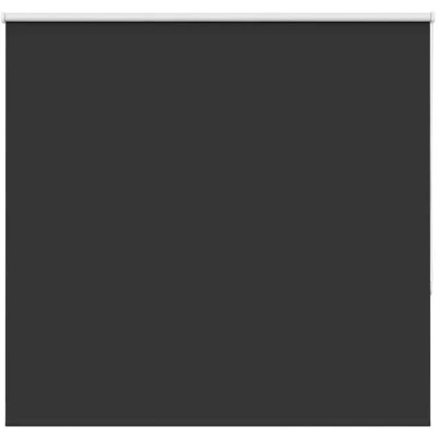 Image of vidaXL Roller Blind Blackout Black 155x150 cm Fabric Width 151.6 Polyester