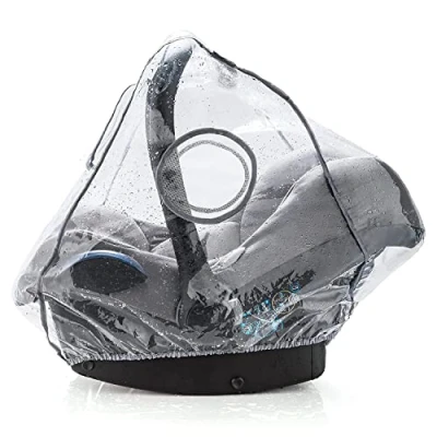 Image of Zamboo Universal Car Seat Rain Cover (to fit Maxi COSI/Cybex/Graco/Joie/Cosatto) Ideal Air Circulation, Roll Up Window and Convenient Opening to Simplify Carrying Grey