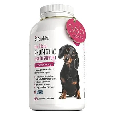 Image of 365 Canine Probiotics &amp; Prebiotics Tablets for Dogs 5 Billion CFU Tablet Chicken Flavour Chewable Dietary Supplements 10 Strain Complex Digestive Support, Gut Health, Bad Breath Itchy Skin