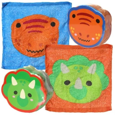 Image of Fun Dinosaur Compressed Flannel Single Mini Gift Cracker Filler