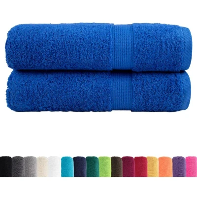 Image of vidaXL Premium Hand Towels SOLUND 2pcs Blue 50x100cm 600gsm