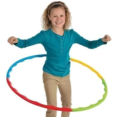 Image of SDMAX Kids Hula Hoop, Adjustable, Collapsible, Lightweight, Colourful Indoor Outdoor Fitness Gymnastic, Easy To Use, Exercise Ring for Aerobics and Weight Loss