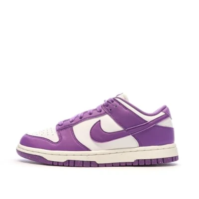 Image of Nike Sportswear DUNK LOW NEXT Nature Trainers, Women&#039;s, Size: 5, Summit white/black raspberry High quality imitation leather