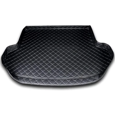Image of Car Leather Boot Liner Mats for Renault Austral E Tech Hybrid 2023, Anti Slip Mat,A Black