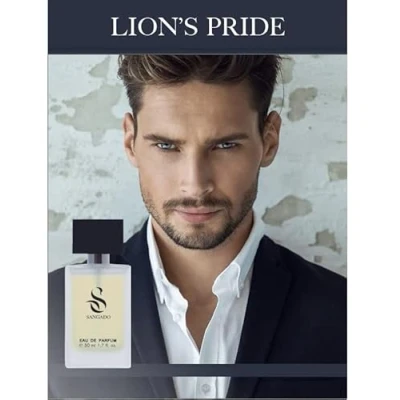 Image of LION&#039;S PRIDE by SANGADO, Perfume for Men, 8 10 hours long Lasting, Luxury smelling, Woody Chypre, Fine French Essences, Extra Concentrated (Eau de Parfum), Classy, Luxurious, Elegant, 50 ml Spray