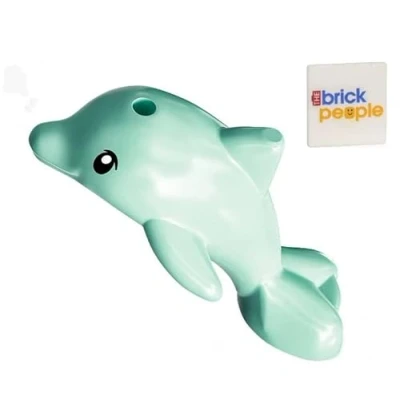 Image of LEGO City Friends: Baby Dolphin Minifigure Aqua (Very Small, Less Than 1 inch)