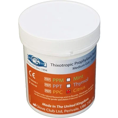 Image of Prophy Paste Thixotropic Mint 300gram Medium Grit Pink Teeth Polishing Cleaning Stain Removal
