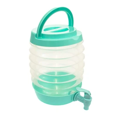 Image of RSW Collapsible Drink Beverage Dispenser Plastic 3.3Lt Serving Jar with Tap (Blue)