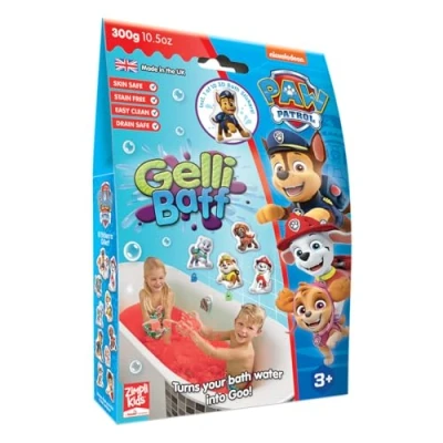 Image of Paw Patrol Gelli Baff Red with Free Floating 3D Bath Sticker from Zimpli Kids, 1 or 6 Play Uses, Magically turns water into thick, colourful goo, Creative for Children, Toy Gifts