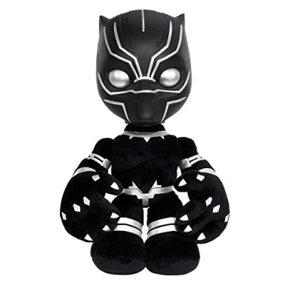 Image of Marvel Black Panther Heart of Wakanda Plush Figure with Lights and Sounds, Soft Doll for Fans Collectors, HJM24
