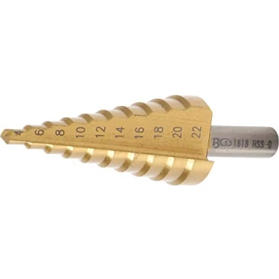 Image of BGS 1618 Step Drill titanium nitrided Ø 4 22 mm