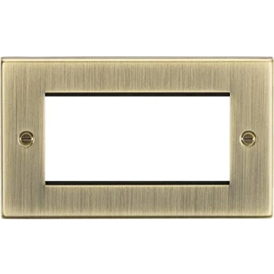 Image of KnightsBridge 4G Modular Faceplate Square Edge Antique Brass