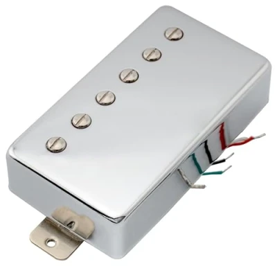 Image of Artec LPA210 Alnico 5 Covered Humbucker Neck Pickup 8.4K for Les Paul Style Electric Guitar, Chrome