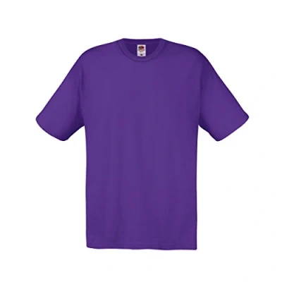 Image of Fruit of the Loom Mens Screen Stars Original Full Cut Short Sleeve T Shirt (S) (Purple)