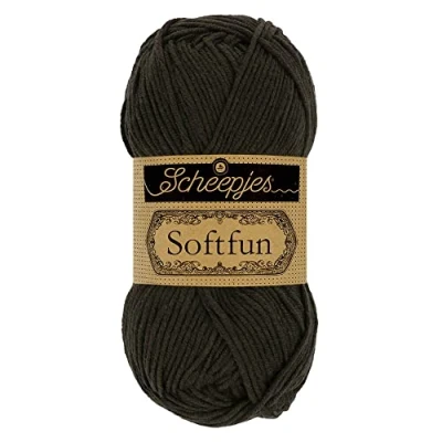 Image of Scheepjes Softfun 2628 Charcoal Yarn 10x50g