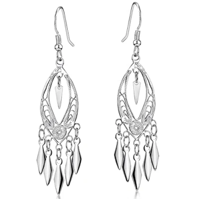 Image of Materia long Lumiera, 18 x 65mm Women&#039;s Earrings Oriental + Box#SO 222