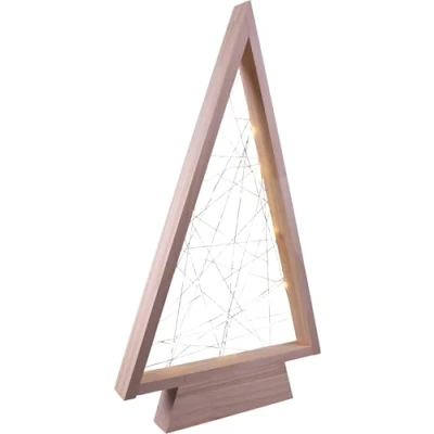 Image of Wooden Self Assembly Battery Powered Christmas Tree with 60 LED&#039;s