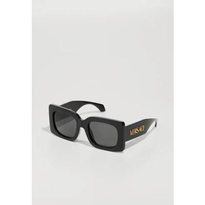 Image of Versace Woman VE4496U GB1/87 Sunglasses Injected Black Grey Squared Normal
