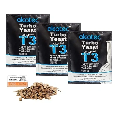 Image of 3 x Turbo Yeast Alcotec Classic T3 120g, for Sugar Fermentation, Vodka Yeast, Mash Rapid