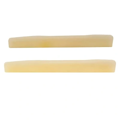 Image of Musiclily Pro 73.66mm Compensated Acoustic Guitar Unbleached Bone Saddle for 6 String Martin Style(Set of 2)