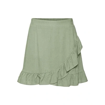 Image of VERO MODA Women&#039;s Vmmymilo Hw Mini Skirt WVN Ga, Reseda Green, S