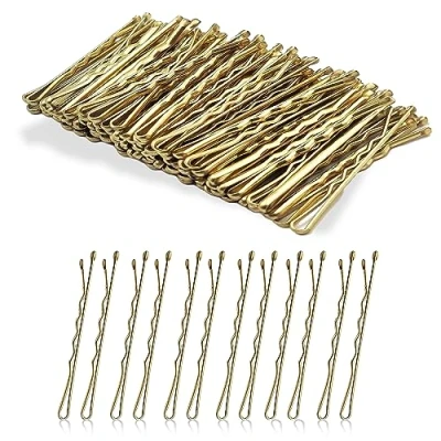 Image of 180 Pieces Bobby Pins Hair Clips Grips Kirby Womens Girls Styling with Storage Box Black Blonde &amp; Brown
