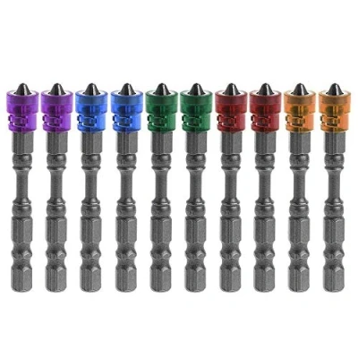 Image of Gasea 10pcs 1/4 Inch Hex Shank PH2 Phillips Magnetic Cross Screw Screwdriver Bits Set