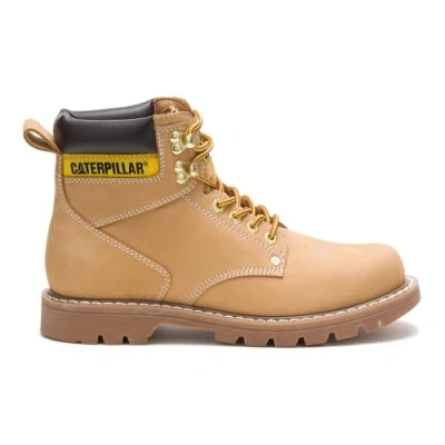 Image of NEW Mens CAT FOOTWEAR Dark Brown SECOND SHIFT STEEL TOE Work Boot Shoes P89586
