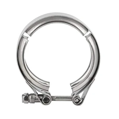 Image of 100% New Universal Stainless Steel 2.5 Inch 63mm Car Auto V Band Turbo Downpipe Exhaust Clamp M6 Screw