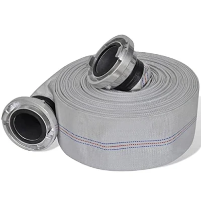 Image of vidaXL Fire Hose 20m 3&quot; Diameter with Storz Couplings Weather Resistant Material, Smooth PVC Lining, Aluminium Alloy Couplings, Easy Storage and Transport