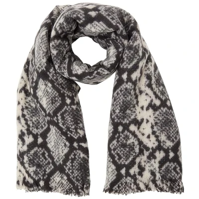 Image of PIECES Women&#039;s Pcjorna Square Scarf Box Bc, White Pepper/AOP:Snake, One Size