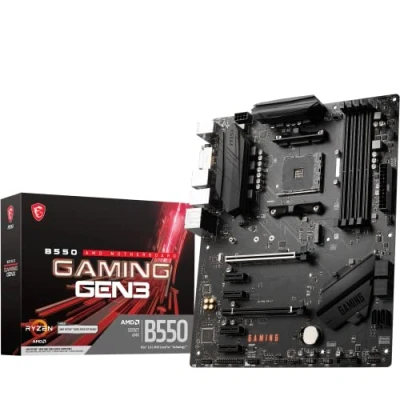 Image of MSI B550 GAMING Gen3 Motherboard, ATX, AM4 AMD Ryzen 5000 Ready DDR4 Boost 4400+MHz/OC, PCIe 3.0 x16 Slots, 1 x M.2 Slot, 1G LAN