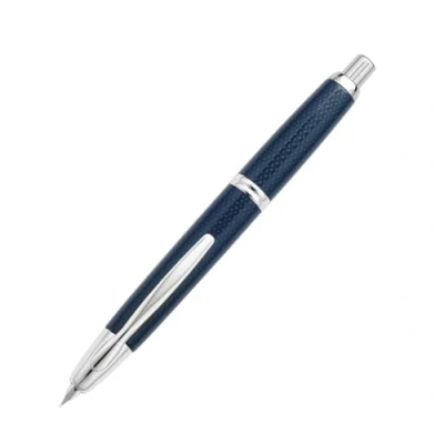 Image of Pilot Capless Medium Retractable Fountain Pen Graphite Blue