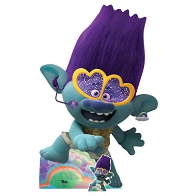 Image of STAR CUTOUTS SC1525 Large Branch Singing Trolls World Tour Height 148cm Width 96cm, Solid, Multicolour, Regular