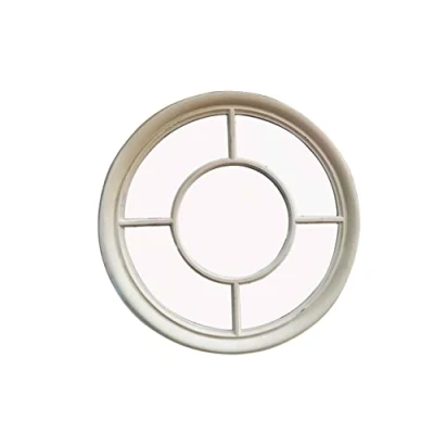 Image of ASPECT Covingtion Farmhouse Round Mirror/Window Mirror Distressed White, 79 dia x 3.5 cm
