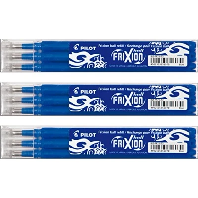 Image of Pilot FriXion Ball Rollerball Pen 3 Refill Sets of in Blue