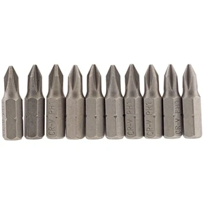 Image of Draper Cross Slot Insert Bit, 1/4&quot; Hex, 25mm Long, No.1 (Pack of 10)