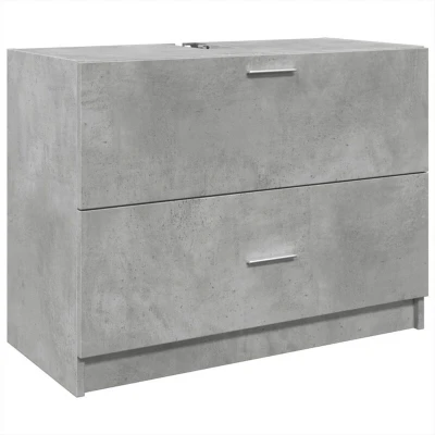 Image of vidaXL Sink Cabinet Concrete Grey 78x37x59 cm Engineered Wood