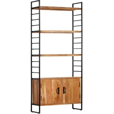 Image of vidaXL 4 Tier Bookcase 80x30x180 cm Solid Acacia Wood