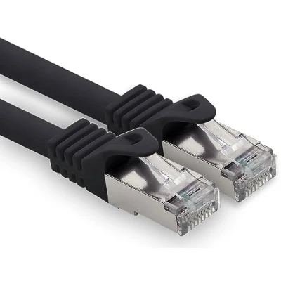 Image of freiwerk 3.0 m black 1 piece CAT.7 network cable Lan Ethernet patch s FTP LSZH PIMF 10GB RJ45 plug Cat6a