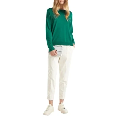Image of United Colors of Benetton Women&#039;s Sc Boat Jersey M/L 103cd10av Sweater, Green, S