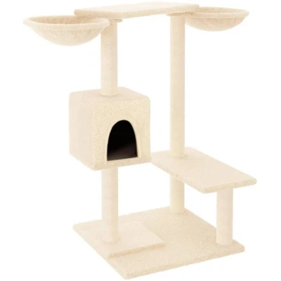 Image of vidaXL Cat Tree with Scratching Posts Cream 82 cm
