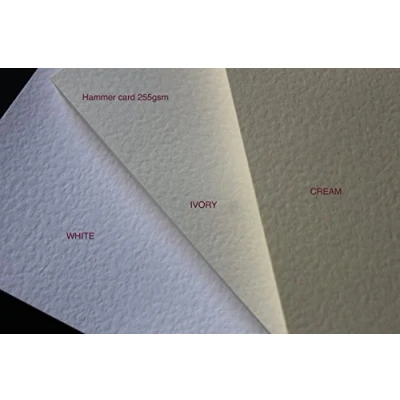 Image of 10 A5 Sheets of Card 250 260gsm Excellent for Cards, Scrapbook,Wedding Stationery (White Hammered)