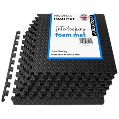 Image of Nicoman 24Pcs EVA Foam Gymnastics Mat Tiles for Heavy Weight Interlocking Floor Mats 60x60cm