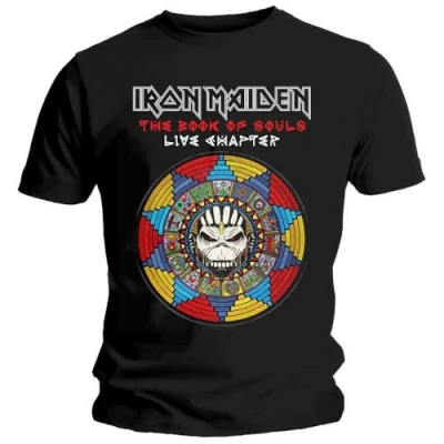 Image of Rock Off officially licensed products Iron Maiden Book of Souls Live Chapter T Shirt L Black