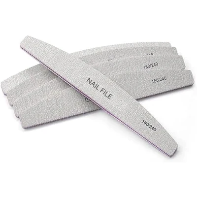 Image of 25 pcs Professional Nail Files Double Sided Emery Board for Nails 100/180 &amp; 180/240 Grit, Styling Tools Pet Grooming Home and Salon Use New (Pack of 25) (180/240 grit)