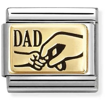 Image of Nomination Gold Dad Hand Charm