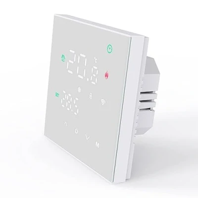 Image of MincoHome Smart Thermostat Touch Screen WiFi Enabled Programmable Temperature Control for Electric Heating/Gas Boiler Save Energy (White Heating)