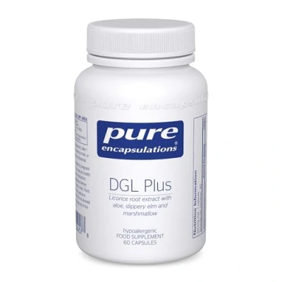 Image of Pure Encapsulations DGL Plus Licorice Root Extract with Aloe, Slippery Elm &amp; Marshmallow 60 Capsules