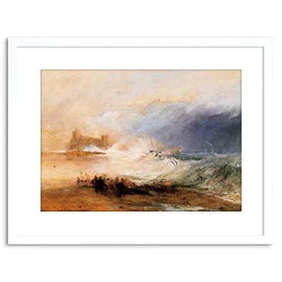 Image of Wee Blue Coo PAINTING TURNER NORTHUMBERLAND SHORE FRAMED PICTURE ART PRINT F97X9578